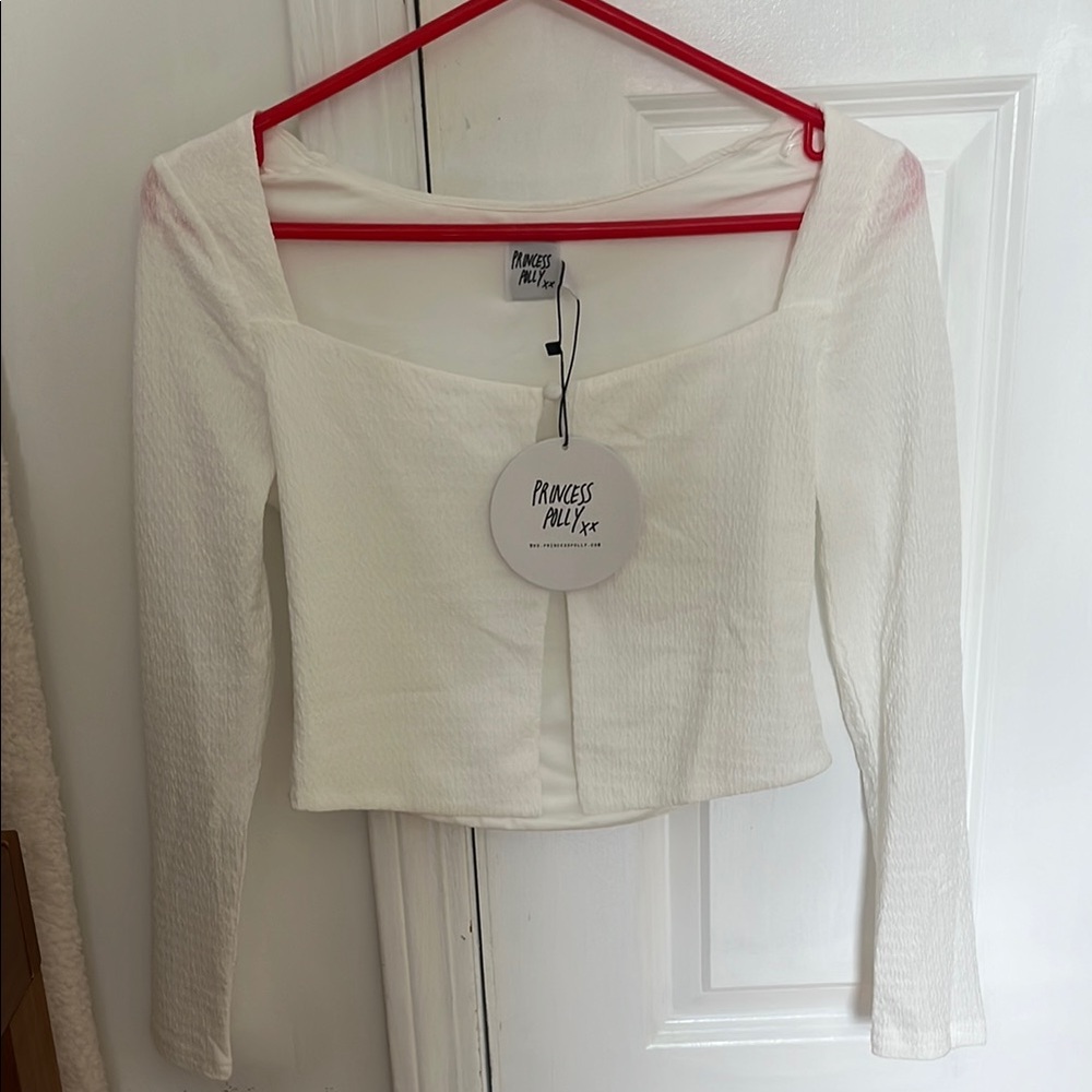 Princess Polly White Long Sleeve Top